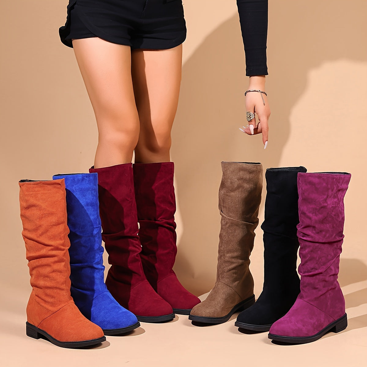 Women's Slouchy Mid Calf Boots